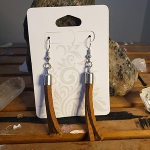 Handmade leather earrings